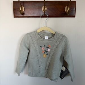 Embroidered Green Sweater